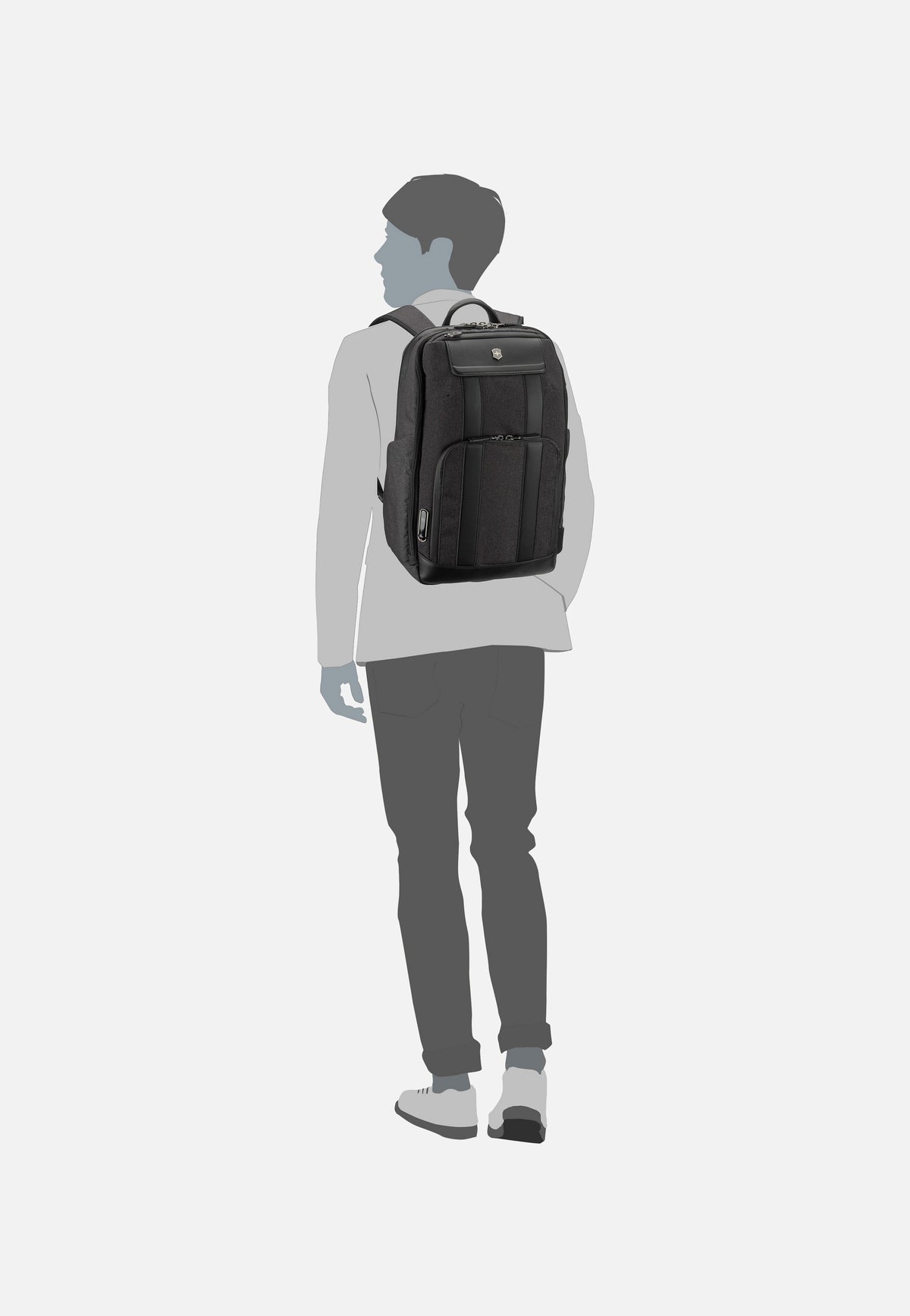 Victorinox Architecture Urban2 Deluxe Melange Grey/Black Rugtassen