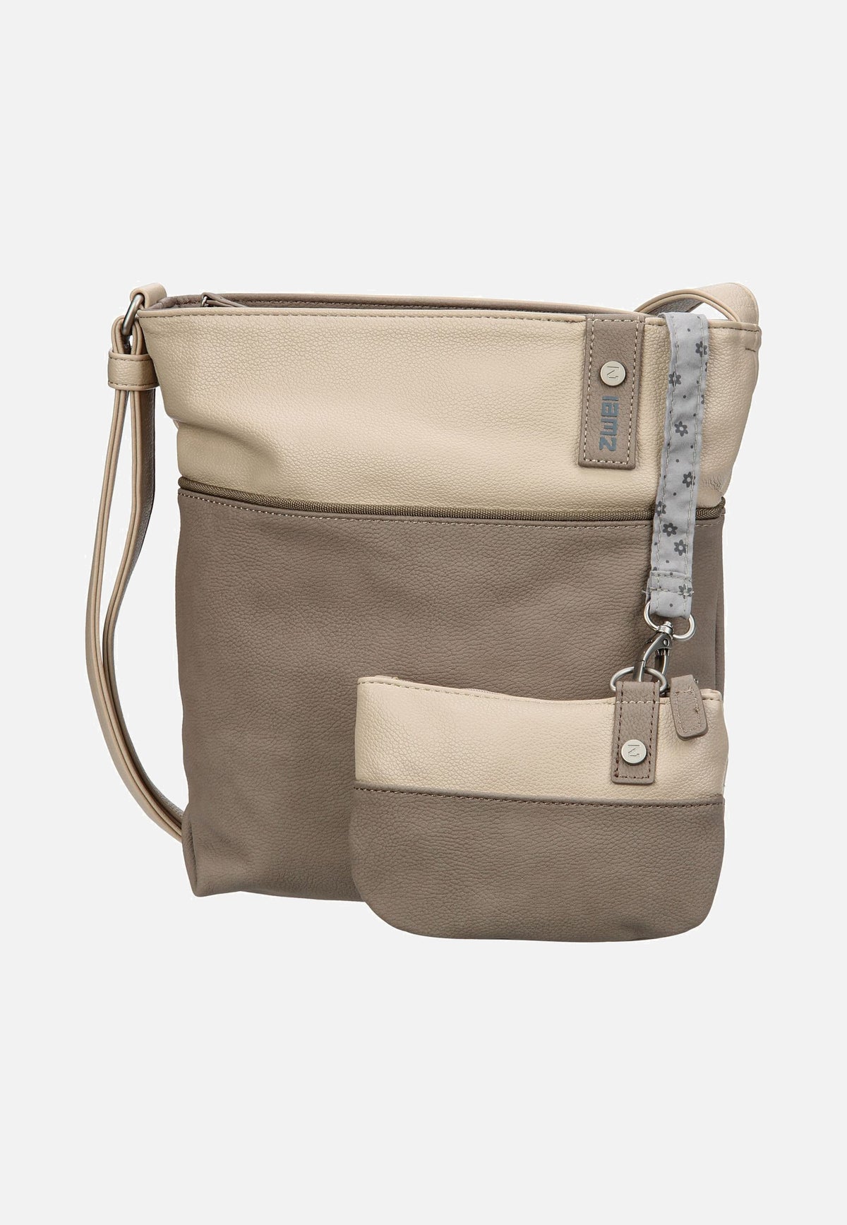 zwei Jana J10 Nubuk/Cappucino Pouch Bag